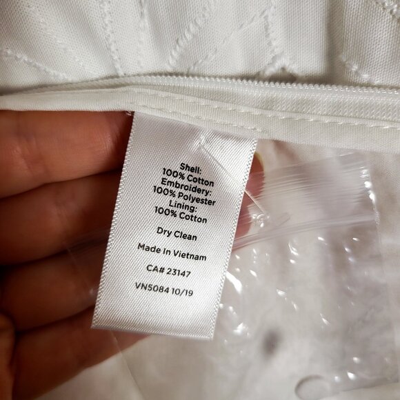 Talbots Plus Women's Eyelet Lace Top, Size 18W NWT White Summer Blouse - Picture 11 of 12